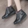 Женские зимние туфли Plus Velvet из утолщенной нескользящей водонепроницаемой кожи для людей среднего и пожилого возраста