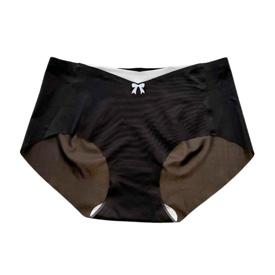 Ultra-Thin Seamless Ice Silk Panties for Women Mid Waisted Soft Stretchy Underwear Breathable Invisible Briefs