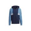 Spliced Contrast Logo Print Hooded Jacket Men Coats & Jackets Blue GP1829