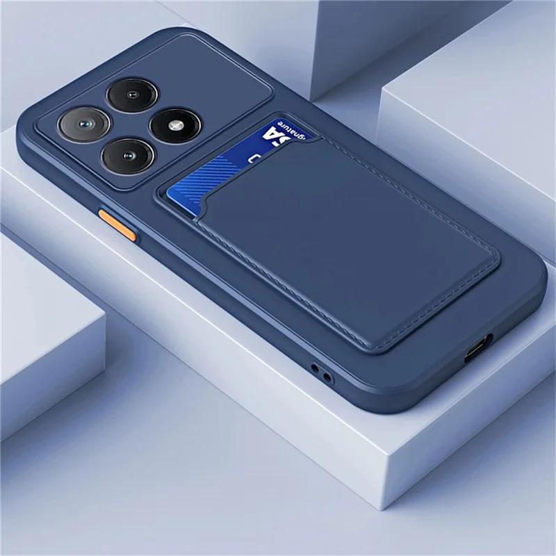 For Xiaomi Poco X7 Silicone card slot phone case X 7 X6 X5 X4 X3 Pro 5G NFC GT soft wallet holder little F6 M6 M4 pro back cover