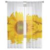 Sunflower Reflection Tulle Curtains Balcony Room Fashion Printed Sheer Curtain Living Room Window Modern Decor