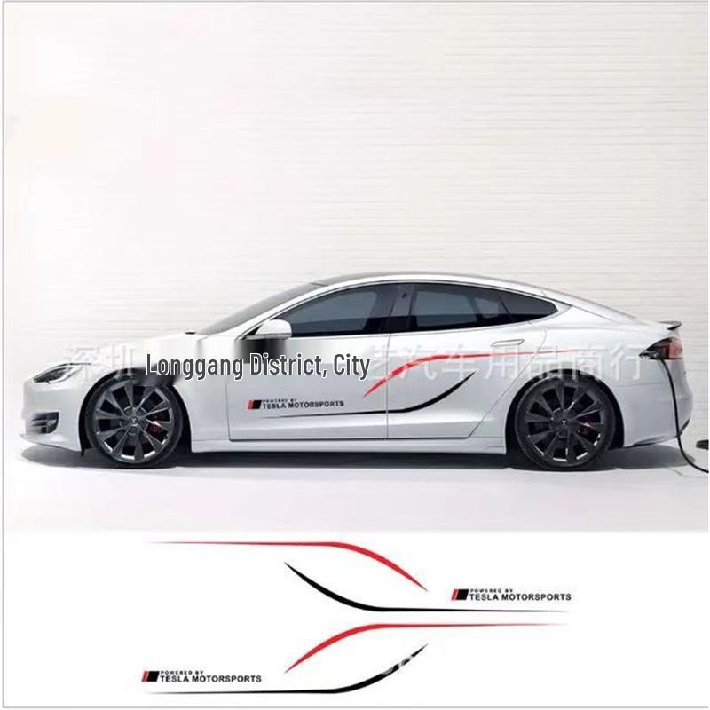 X-321 Waistline Sticker Decal for Tesla Model 3, Model Y, Model S, Model X - Car Door Side Skirt Stripe