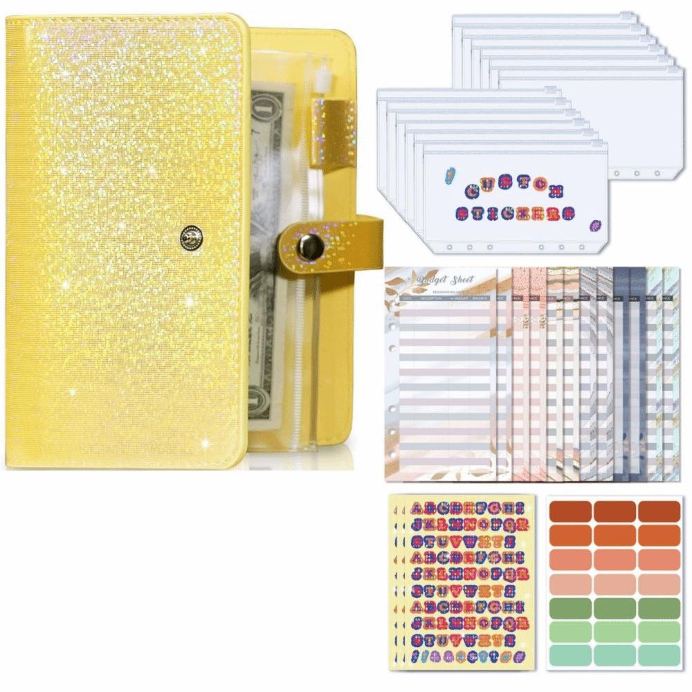 Soft Leather Budget Binder Planner Wallet Budgeting Cash Envelope Binder Financial Management