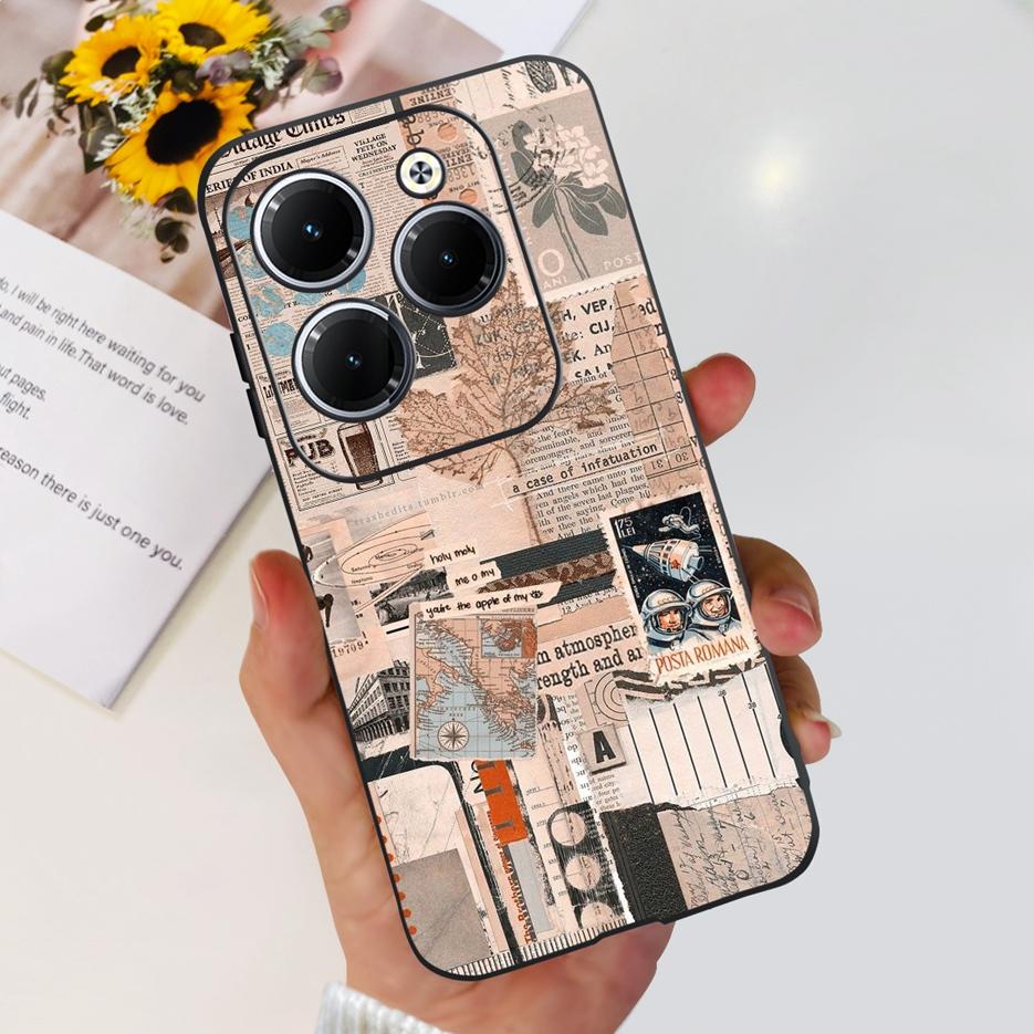 Чехол для Infinix Hot 40 Pro X6837 Милый Модный Чехол Мягкий Силиконовый Чехол для Телефона Для Infinix Hot 40i Hot40 Pro Hot40i Чехлы Бампер