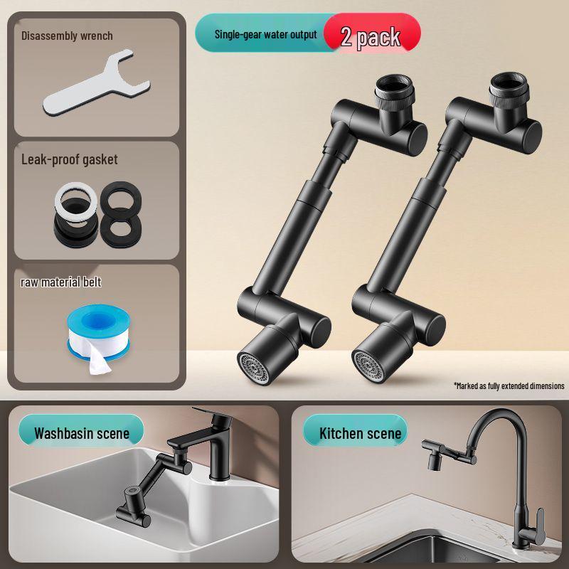 Универсальный роботизированный рычаг, брызгозащищенный удлинитель крана с поворотной душевой лейкой-бустером