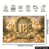 2D плоский баннер - Баннер для вечеринки в честь 18-летия, фон - Тема в стиле золотой роскоши, yzb