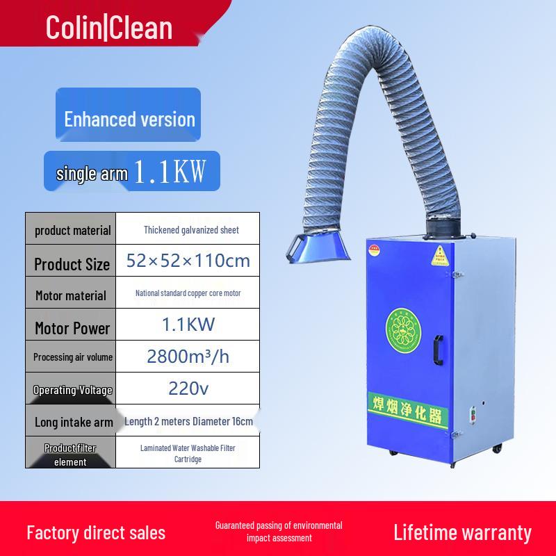 Mobile Welding Fume Purifier & Dust Collector for Soldering and Industrial Use