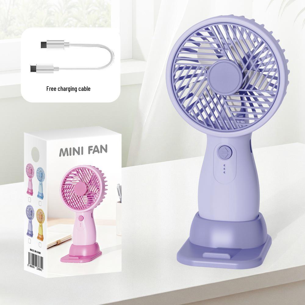 Cartoon USB Rechargeable Portable Handheld Mini Fan for Students with Customizable Logo