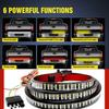 Pickup Accessories Tail Light LED Light Strip Three Row 6 Function with Amber Turn Signal Reverse Brake Light