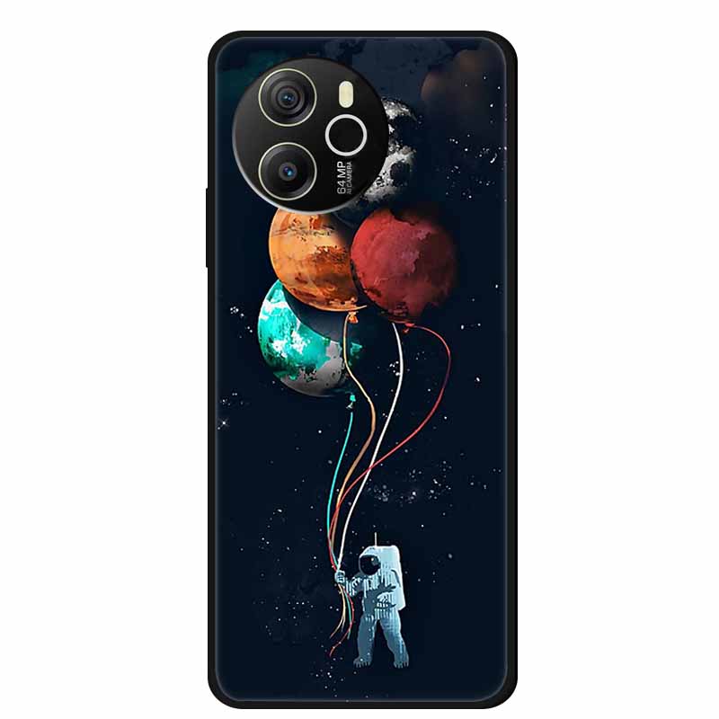 Для Blackview Shark 8 4G Чехол 6.78'' Мультяшный Черный Силиконовый ТПУ Мягкая Крышка Телефона для Blackview Shark 8 Защитный Para Shark 8 4G