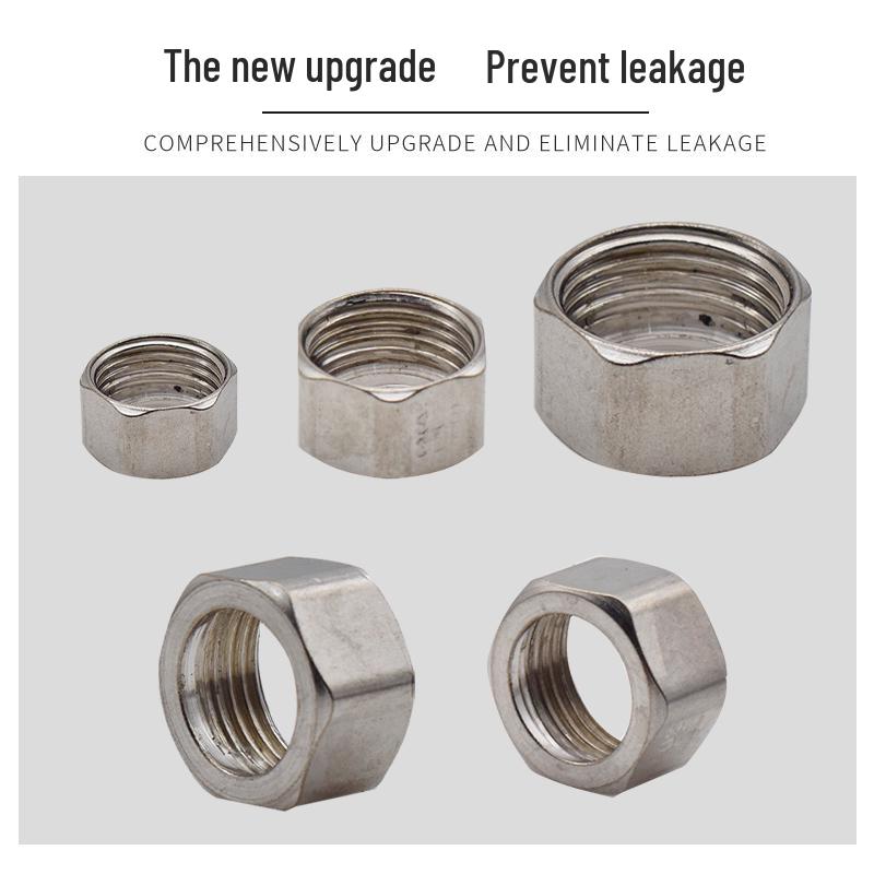 Фитинги для гофрированных труб из нержавеющей стали 304: Гайка-защелка, Стопорное кольцо, Шайба для горячей/холодной воды