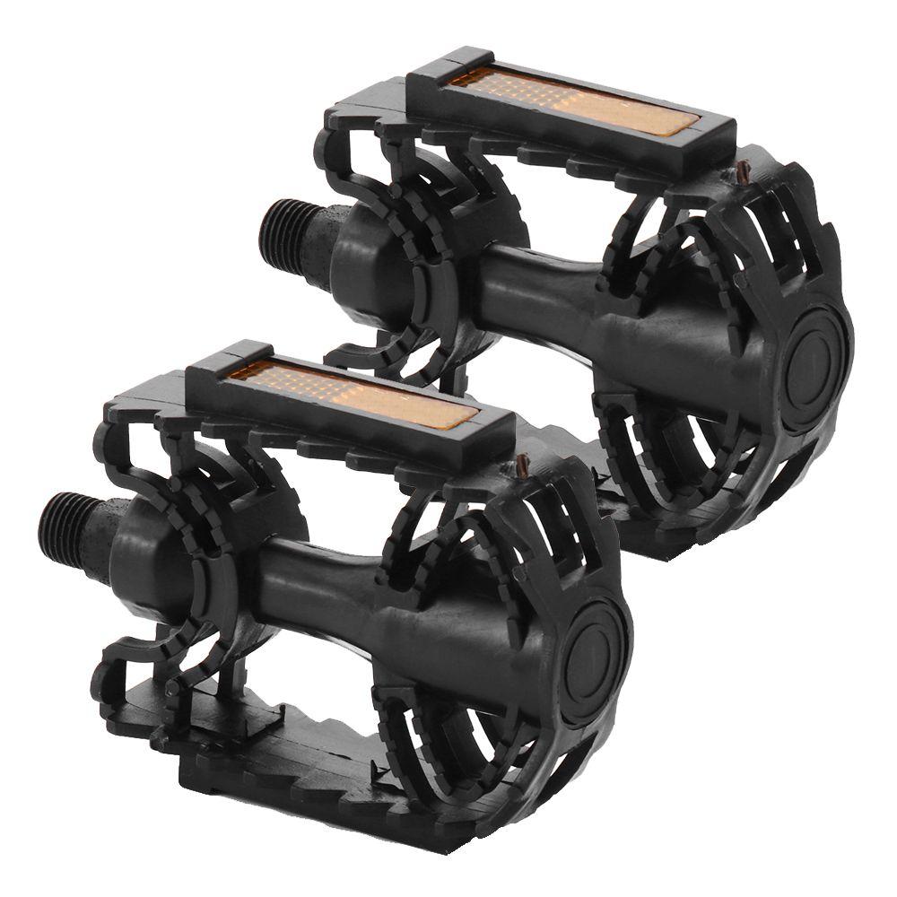 1 Pair Cycling Reflective 14mm/12mm MTB Bicycle Pedals Platform Pedal Mountain Bike Pedal Flats