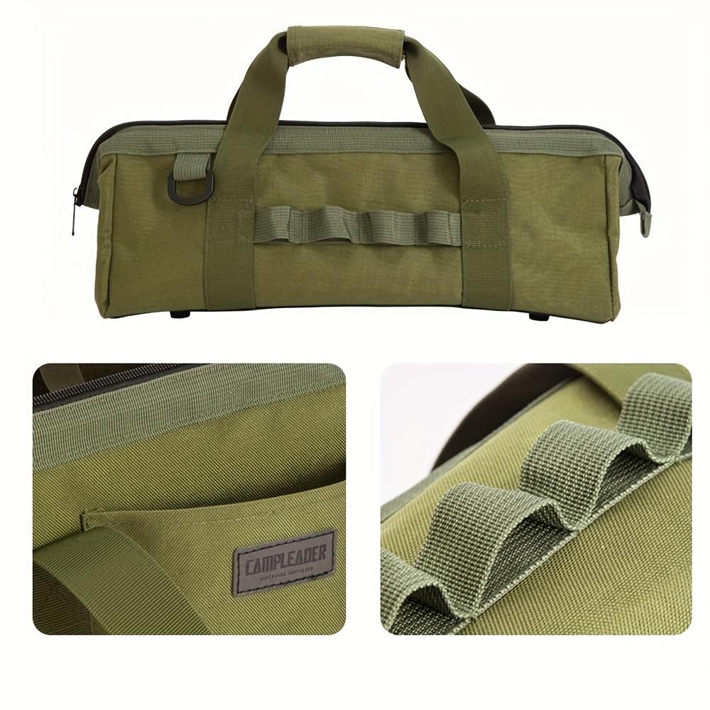Сумка для хранения инструментов из холста Оксфорд, портативный водонепроницаемый органайзер из ткани Оксфорд, металлический набор инструментов для походов на открытом воздухе, кемпинга