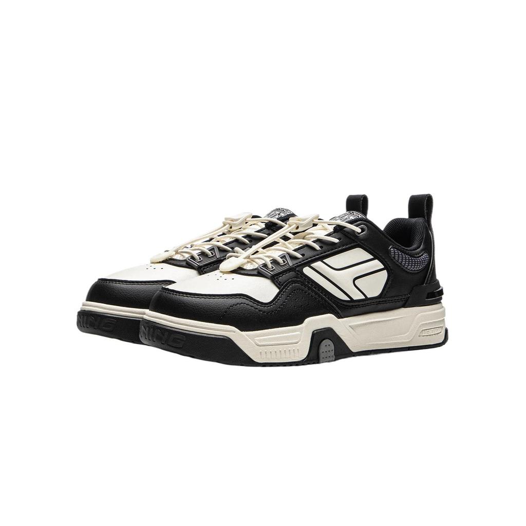 Li Ning Детские кеды Skate 80-е Спортивный стиль Синтетическая кожа Простые Универсальные Удобные Легкие Амортизация Поддержка Низкий верх Повседневная обувь YKCU124-11