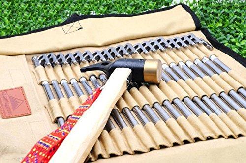 Сумка для хранения колышков из парусины CAMPING MOON, чехол для хранения колышков, чехол для колышков, сумка для колышков, можно одновременно хранить молоток и колышек, макс. 35 см, совместима с B-135