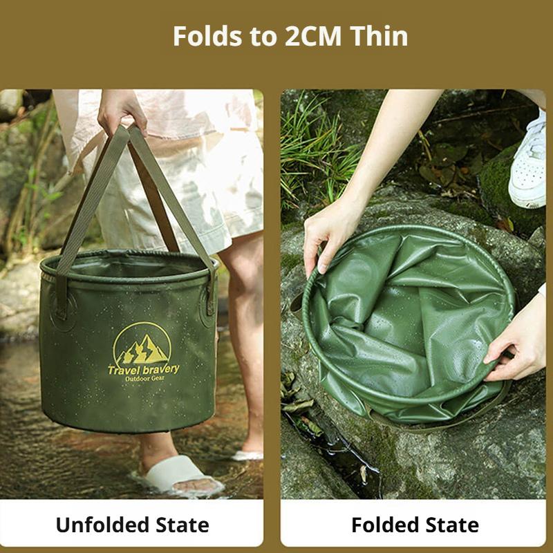 SEAMETAL 10/20L Outdoor Multifunctional Bucket Collapsible Portable Travel Bucket Large Capacity Carrying Bucket Camping Fishing Bucket