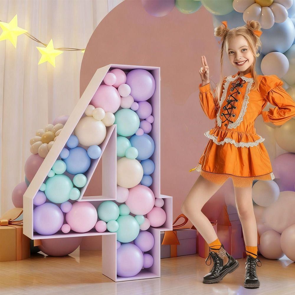 Numbers 0-9 Balloon Number Box Three-dimensional Digital Marquee Balloon Frame  Graduation Party