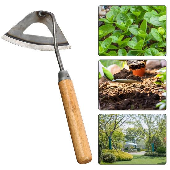 Садовая полая мотыга, артефакт для прополки с ручкой, высокая прочность, нержавеющая, не легко деформируется, широко используемый инструмент для удаления сорняков на открытом воздухе