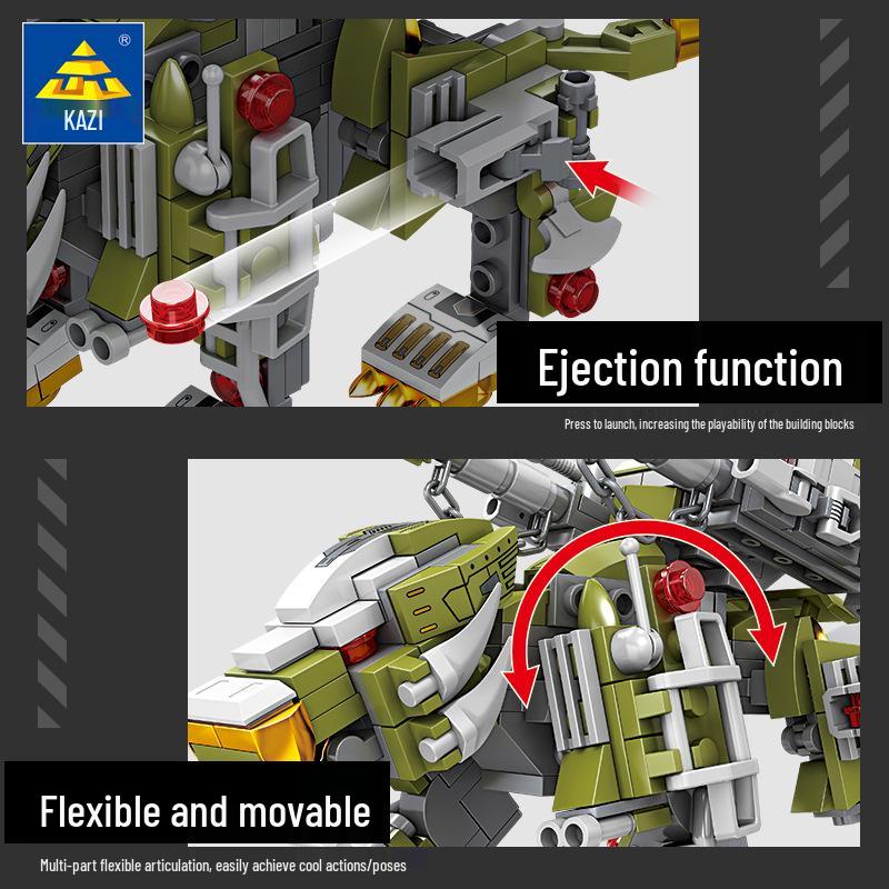 KaiZhi Mech Beast Heavy Cannon Lion Building Blocks - Educational Toy for Boys