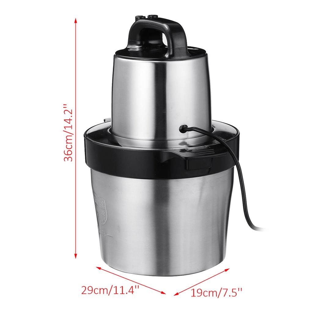 1800W 6L Meat Grinders Stainless Steel Electric Mincer Chopper 2Speed 4 Blades Auto Food Mixer Blender Cooking Machine