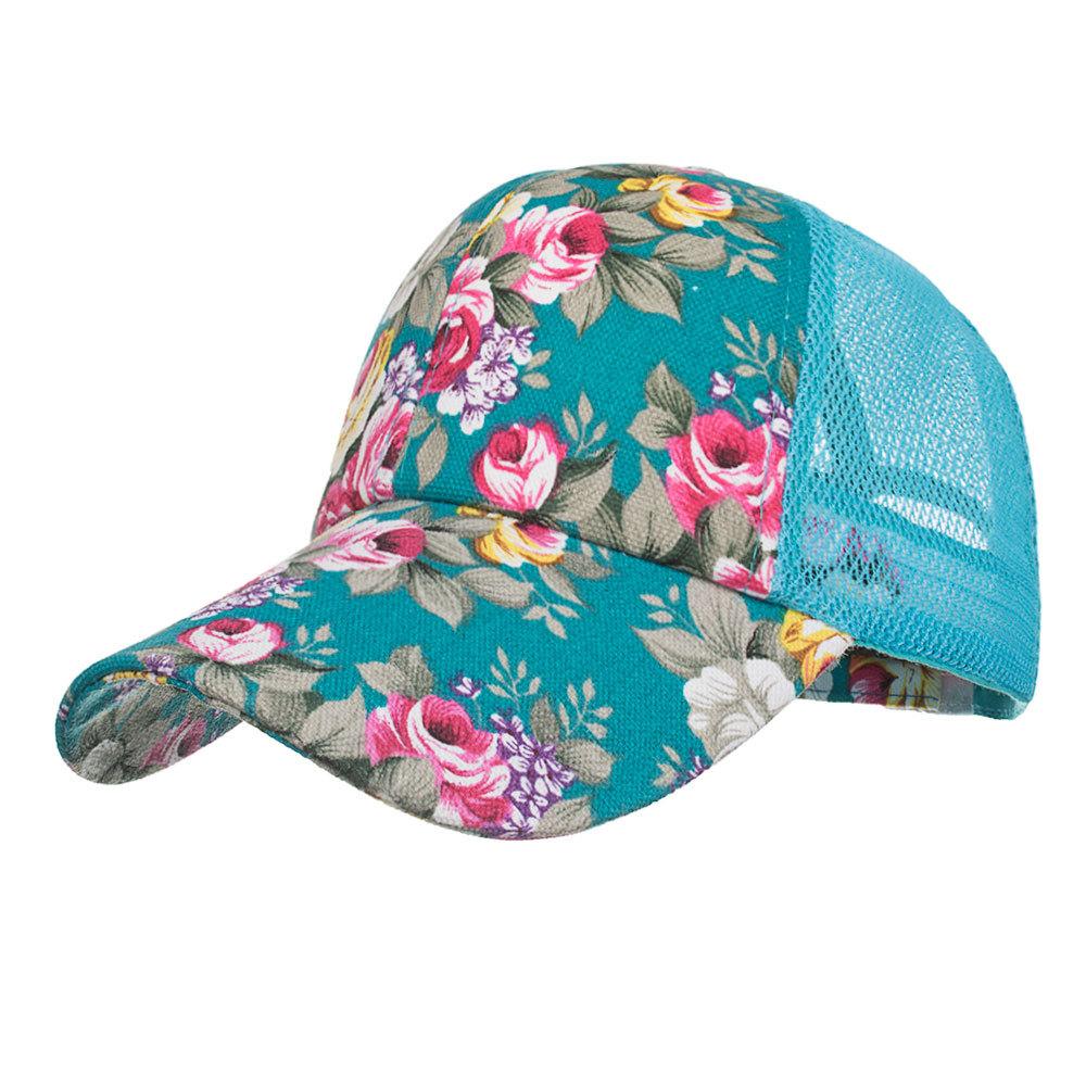 Spring and Summer New Printed Mesh Cap Baseball Cap Sunshade Outdoor Sun Hat