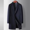 Осенне-зимнее шерстяное пальто средней и длинной длины для молодежи, деловое двухстороннее пальто-тренч, однотонное повседневное пальто
