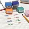 1 Set of Press Type Self Ink Teacher Seal Set, Encouraging Sentences, Suitable for Homework Grading and Motivation