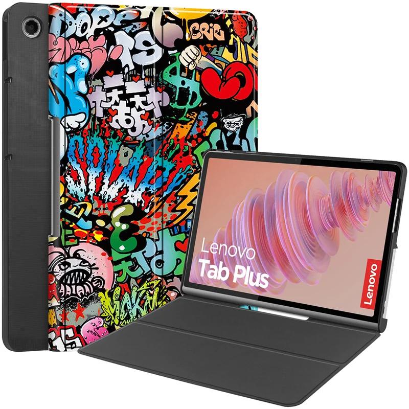 Тонкий складной чехол-подставка из ПУ-кожи для Lenovo Tab Plus 11,5 дюйма TB351FU, чехол с жесткой пластиковой задней панелью Funda Coque Capa