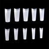 500pcs No-Crease Half Cover Square False Nail Tips Nail Art Fake Nails White Nature Clear 10 Sizes Manicure Extension Tools