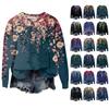 Women's Fashion Printed Long Sleeve Loose Round Neck Sweatshirt Top Fall