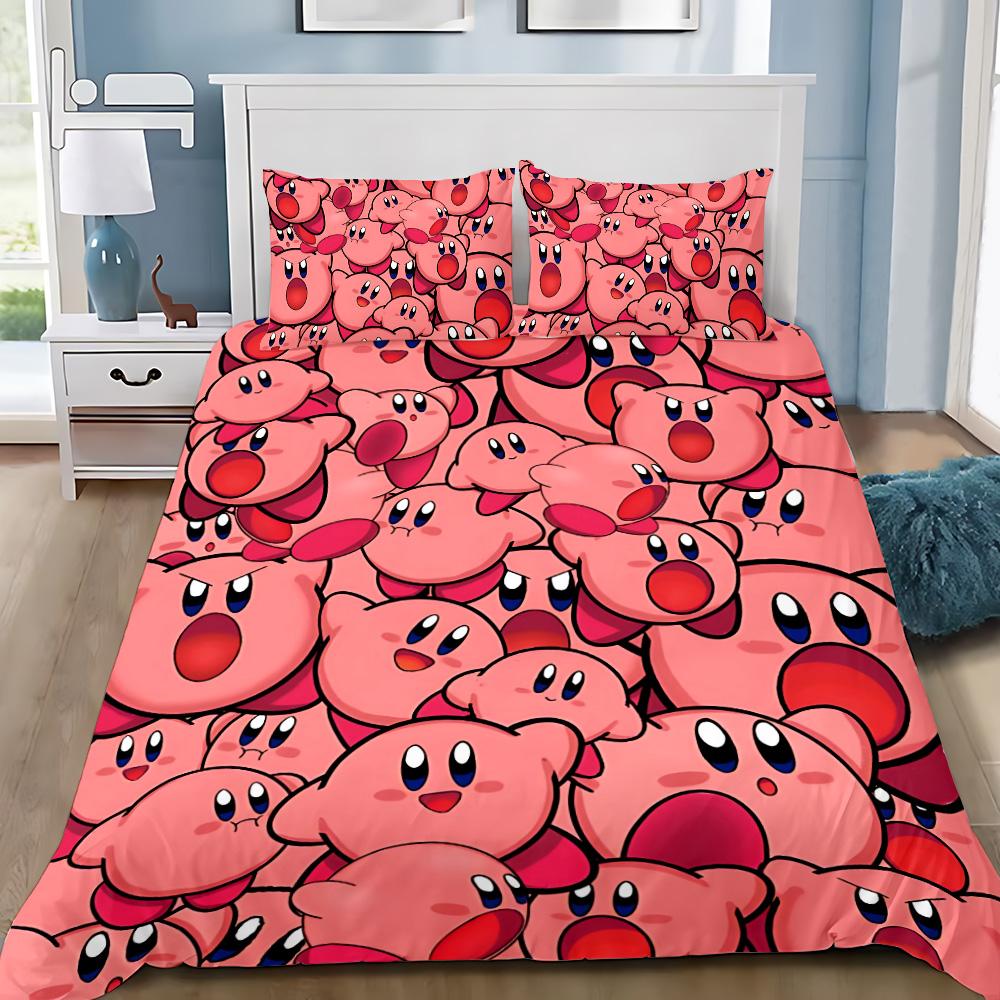 Горячий Милый Мультяшный K-KirbyS Пододеяльник Наволочка Комплект Постельного Белья Взрослый Мальчик Девочка Декор Спальни Односпальный Двуспальный Большой