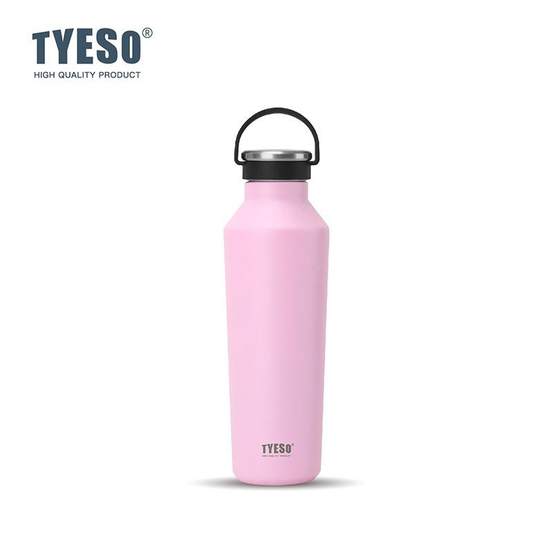 Tyeso Stainless Steel Vacuum Insulated Water Bottle Portable Durable Leak-Proof for Outdoor Sports Matte Finish Carry Handle