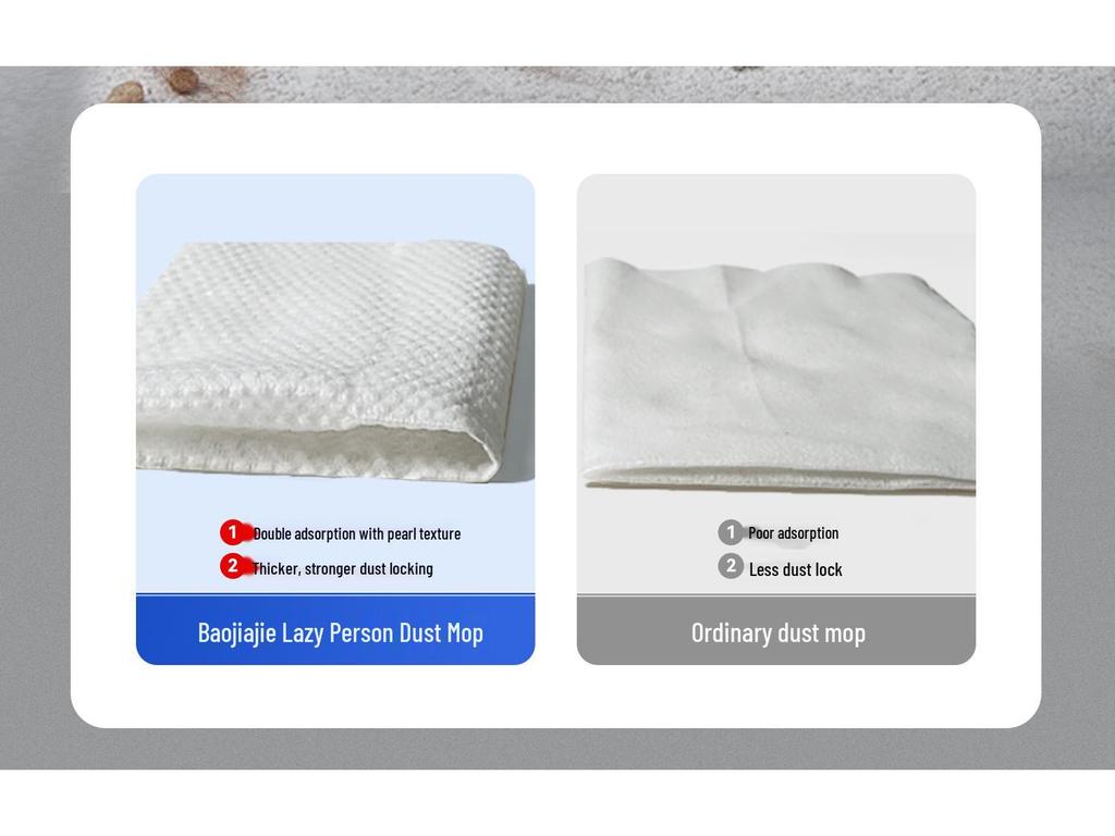 Одноразовые салфетки для швабры Baojia Jie – Бумажные салфетки для пылесоса, Стерилизующие влажные салфетки, Электростатическое удаление пыли для легкой уборки пола дома.