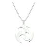 Genshin Impact Titanium Pendant Necklaces Element Pyro Hydro Anemo Electro Dengro Cyro Geo Hutao Boo Jewelry for Players Fans