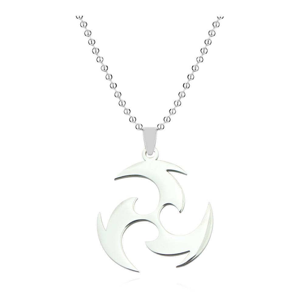 Genshin Impact Titanium Pendant Necklaces Element Pyro Hydro Anemo Electro Dengro Cyro Geo Hutao Boo Jewelry for Players Fans