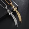 Hot Muslim Machete Pendant Stainless Steel Color Retaining Pendant Retro Personalized Jewelry Necklace
