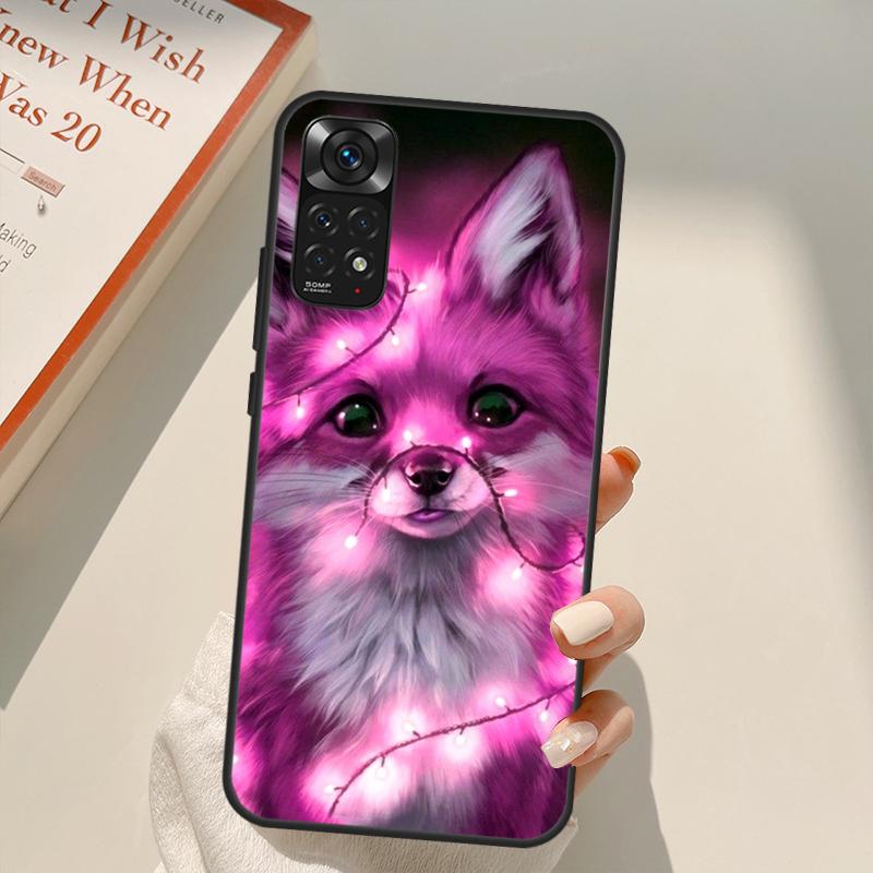 Чехол с милым мультяшным животным лисой для Xiaomi Redmi Note 10 8 9 11 Pro 8T 9S 10S 11S Redmi 10C 9C 9A 9T K50 K40 Gaming