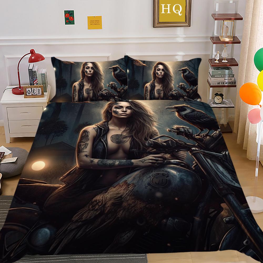 Комплект пододеяльника Beauty с принтом черепа, полный размер, микрофибра, покрывала, наволочка высокого качества, роскошные комплекты постельного белья