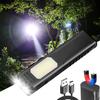 Multi-functional Flashlight with Back Clip USB Rechargeable IPX4 Waterproof Work Lamp Magnetic Portable Outdoor Camping Hiking Emergency Lamp
