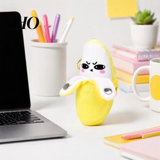 Portable Music Toy Keychain Musical Banana Plush Toy, Fruit Sensing Metronome with Sounds, Interactive Kids Sound for Kids, Cute Motion Sensor Keyring
