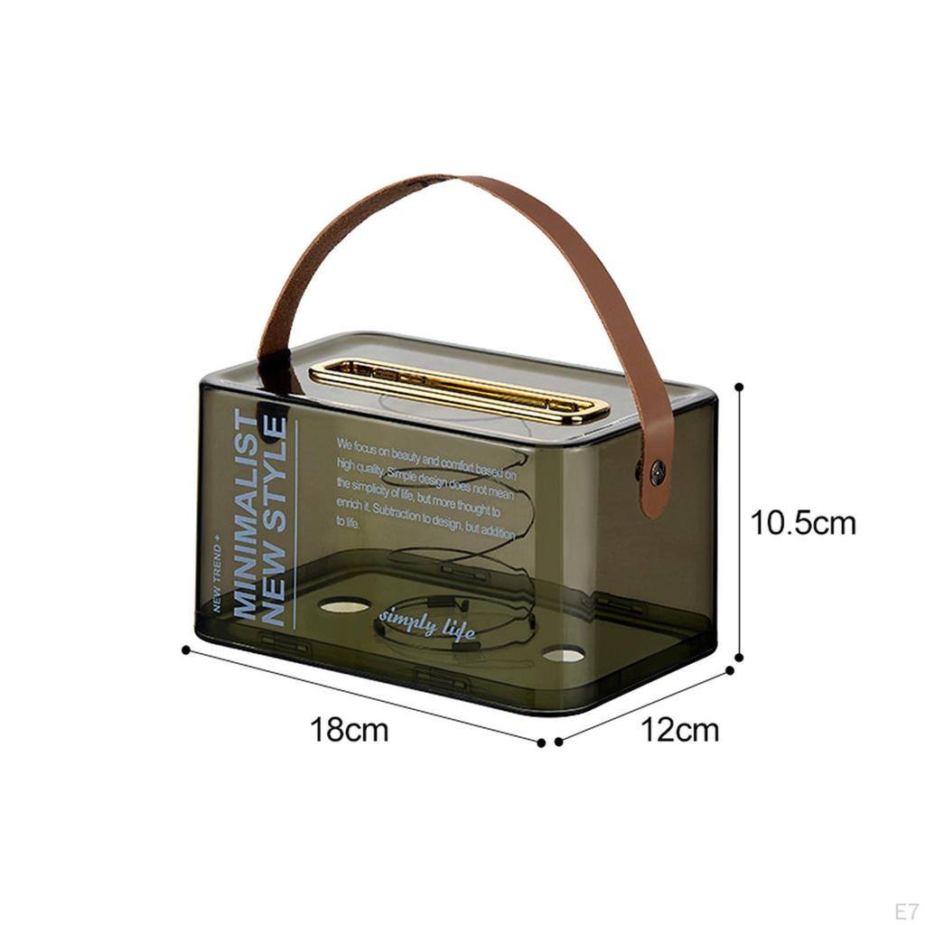 Прозрачный тканевый чехол, с ручкой, держатель для хранения бумаги, держатель для коробки, для автомобиля