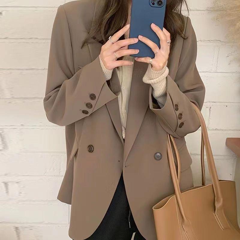 Women's Mid-Length Suit Jacket 2025: Internet Celebrity Style for Spring/Autumn - Trendy, High-End, and Chic