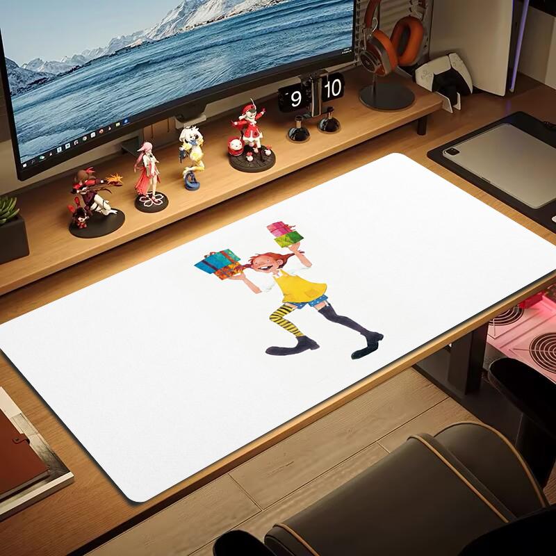 Pippi Longstocking Mouse Pad Large Gaming Table Cushion Non-slip Laptop Tablet Big Mousepad XXL Mat Mini PC Playmat With Lock edge_xia