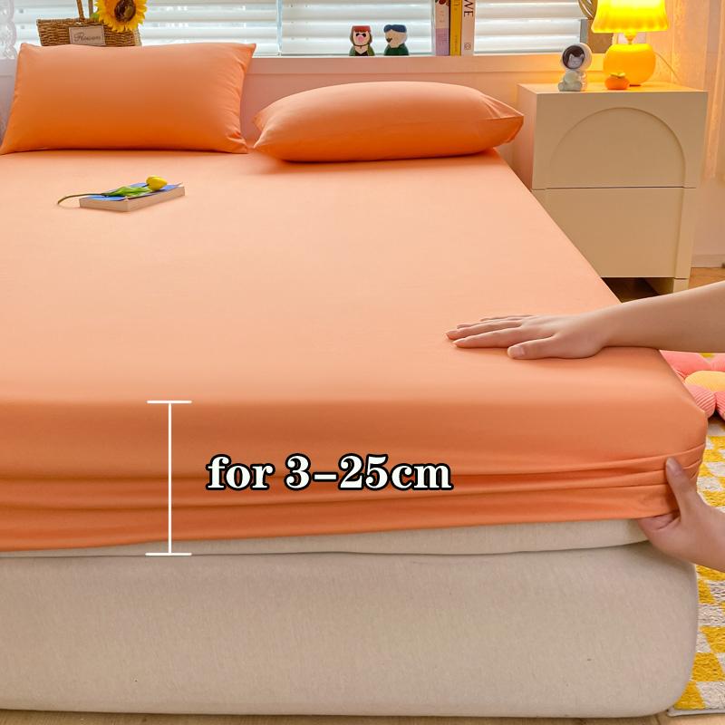 Простыня на резинке из хлопка с резинками, мягкий нескользящий чехол для матраса, покрывало для дома, спальни, односпальной кровати, двуспальной кровати, размера «king-size» и «queen-size»