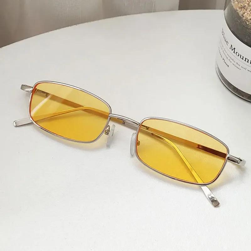 Small Rectangle Sunglasses Men Women Vintage Square Driving Sun Glasses Luxury Brand Metal Frame Eyewear Fashion