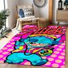 Stitch Stars Fantasy Artwork Disney Cartoon Theme Anti-Slip Rug - Polyester, Home Decor, Suitable for Bedrooms, Living Rooms, Doorways, and Studios