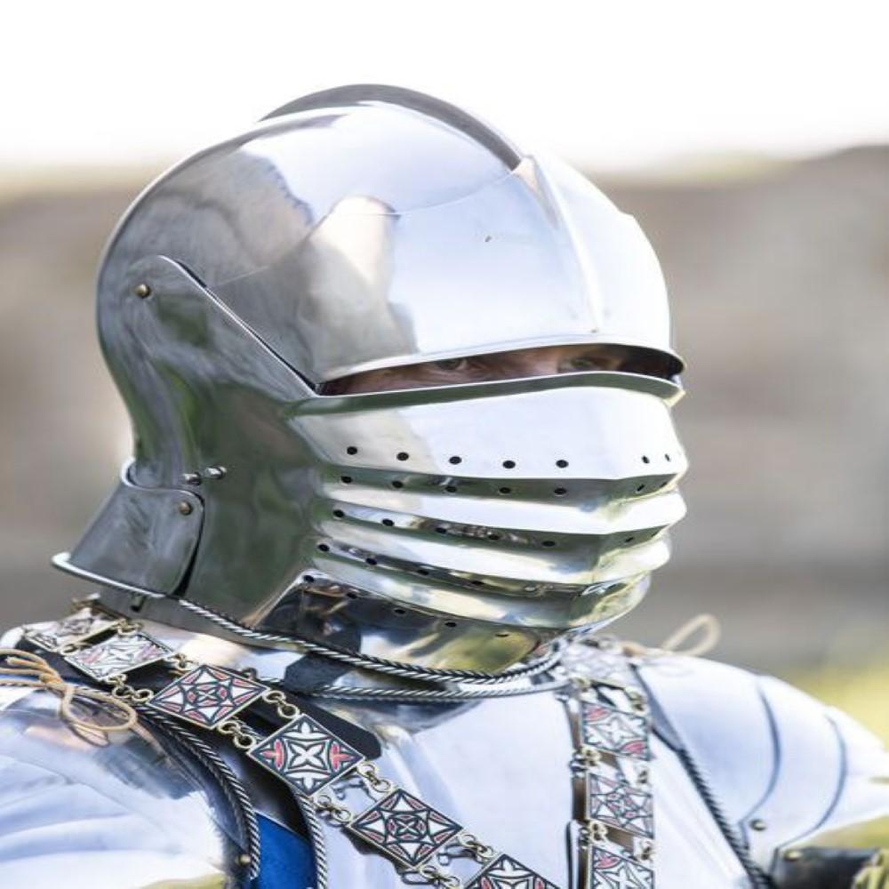 Gothic Knight Sallet Helmet Medieval Knight Warier Helmet SCA LARP Replica Helmet