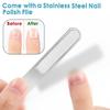 Stainless Steel Nail Clippers Wide Jaw Opening Sharp Blade with Nail File