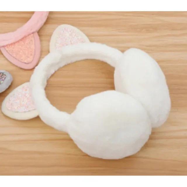 Winter Warm Plush Earmuffs for Women Girls Children Riding Ski Ear Protection Cartoon Cute Cat's Ears Fur Soft Cashmere Earflaps
