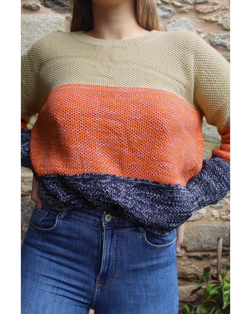 Azura Exchange Netted Texture Pullover Sweater